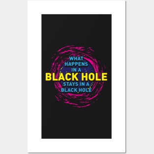 Space Astrophysics Geek Gift | What Happens in a Black Hole Posters and Art